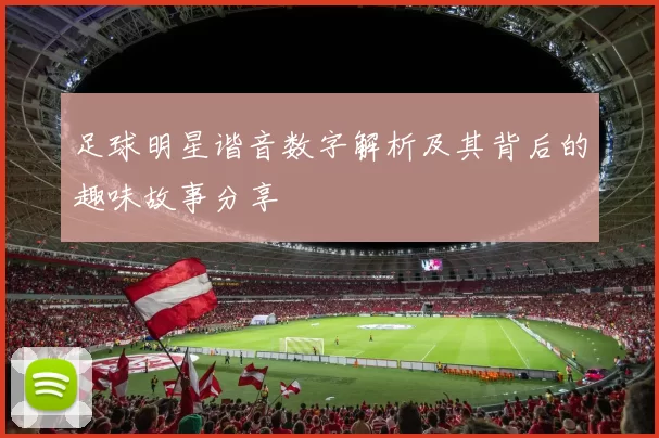 足球明星谐音数字解析及其背后的趣味故事分享
